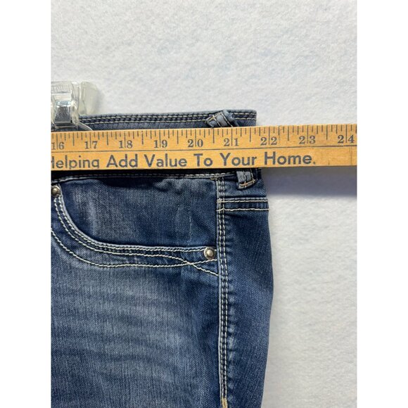 Soft and Sassy by Ariya Womens Plus Size Mid-Rise Blue Denim Skinny Jeans 24 - Picture 4 of 11